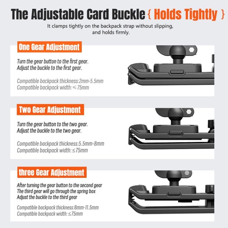 STARTRC Magnetic Backpack Clip Mount for DJI Osmo 360 / GoPro Action Cameras, Magnetic Backpack Clip - Image 11