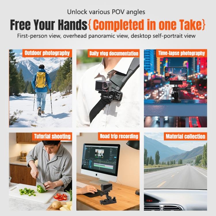 STARTRC Magnetic Backpack Clip Mount for DJI Osmo 360 / GoPro Action Cameras, Magnetic Backpack Clip - Image 5