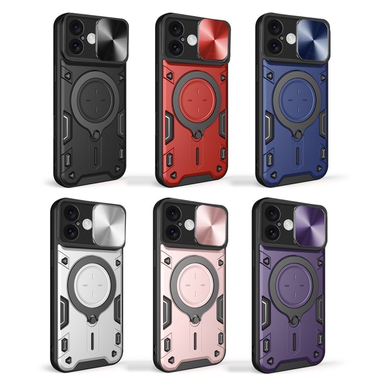 CD Texture Sliding Camshield Magnetic Holder Phone Case, For iPhone 16, For iPhone 15 Pro Max, For iPhone 15 Pro, For iPhone 15 Plus, For iPhone 15, For iPhone 14 Plus, For iPhone 14, For iPhone 14 Pro - Image 2