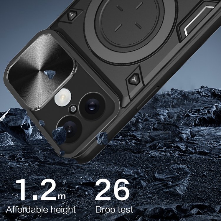 CD Texture Sliding Camshield Magnetic Holder Phone Case, For iPhone 16, For iPhone 15 Pro Max, For iPhone 15 Pro, For iPhone 15 Plus, For iPhone 15, For iPhone 14 Plus, For iPhone 14, For iPhone 14 Pro - Image 7