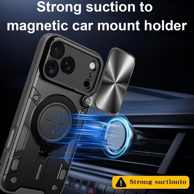 CD Texture Sliding Camshield Magnetic Holder Phone Case, For iPhone 17 Pro Max, For iPhone 17 Pro, For iPhone 17, For iPhone Air, For iPhone 16e, For iPhone 16 Pro Max, For iPhone 16 Pro, For iPhone 16 Plus - Image 5
