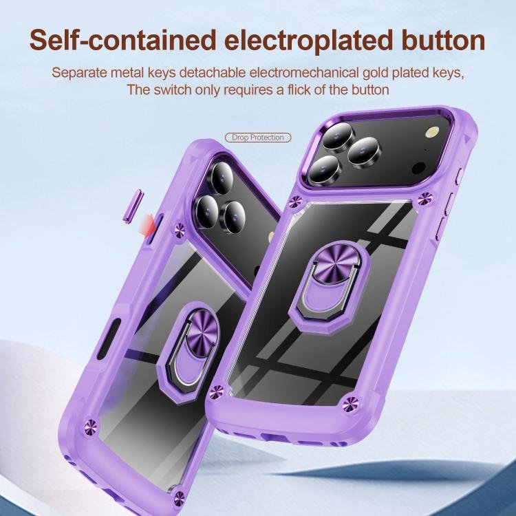 TPU + PC Lens Protection Phone Case with Ring Holder, For iPhone 17 Pro Max, For iPhone 17, For iPhone Air, For iPhone 16e, For iPhone 16 Pro Max, For iPhone 16 Pro, For iPhone 16 Plus, For iPhone 16 - Image 5