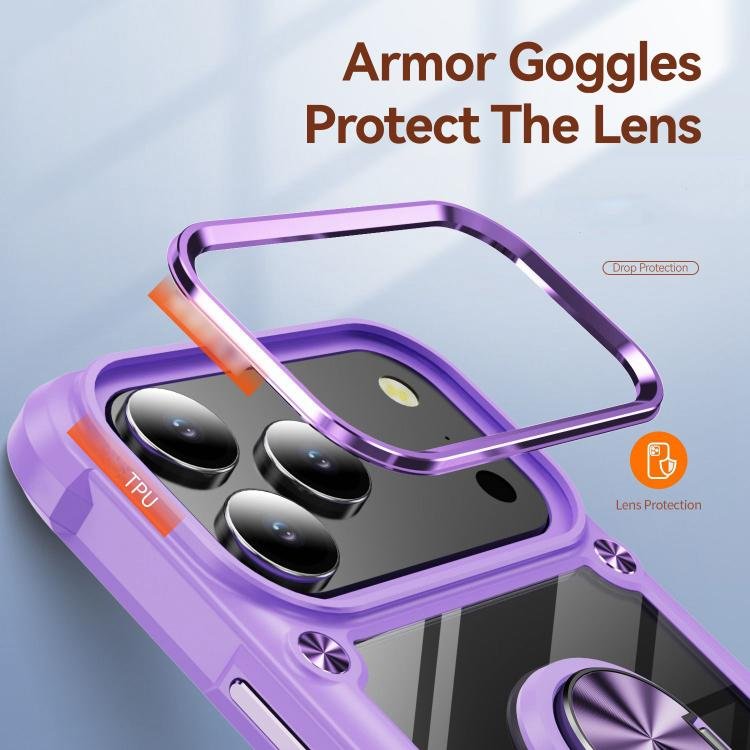 TPU + PC Lens Protection Phone Case with Ring Holder, For iPhone 17 Pro Max, For iPhone 17, For iPhone Air, For iPhone 16e, For iPhone 16 Pro Max, For iPhone 16 Pro, For iPhone 16 Plus, For iPhone 16 - Image 7