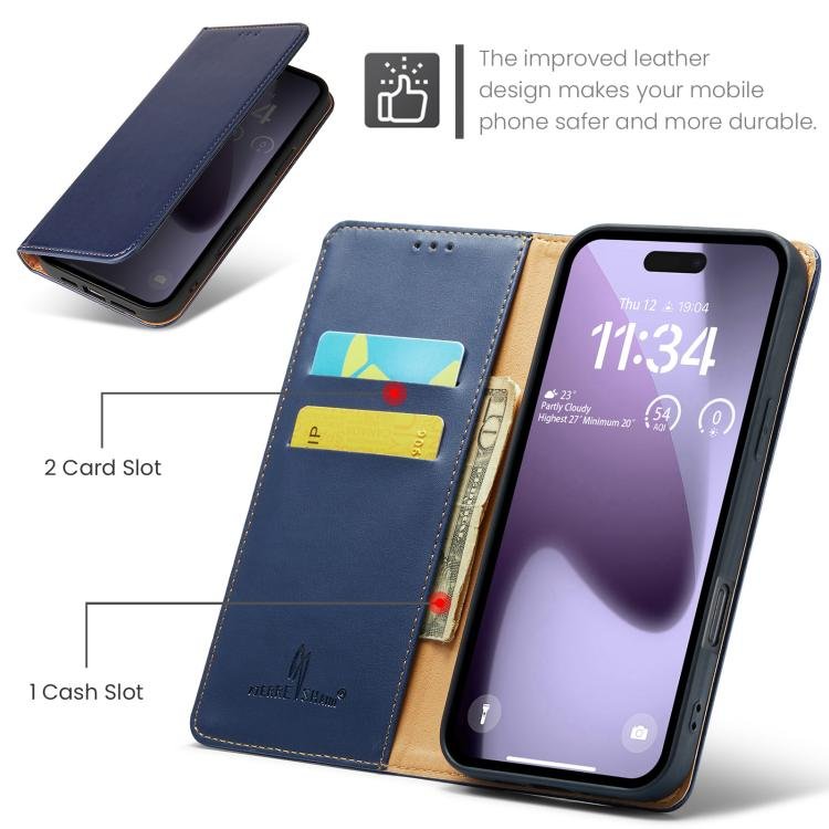 Fierre Shann PU Genuine Leather Texture Phone Case, For iPhone 17 Pro Max, For iPhone 17 Pro, For iPhone 17, For iPhone Air, For iPhone 16e, For iPhone 16 Pro Max, For iPhone 16 Pro, For iPhone 16 Plus, For iPhone 16, For iPhone 15 Pro Max... - Image 3