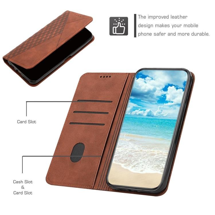 Diamond Splicing Skin Feel Magnetic Leather Phone Case, For iPhone 17 Pro Max, For iPhone 17 Pro, For iPhone 17, For iPhone Air, For iPhone 15 Pro Max, For iPhone 15 Pro, For iPhone 15 Plus, For iPhone 15 - Image 5