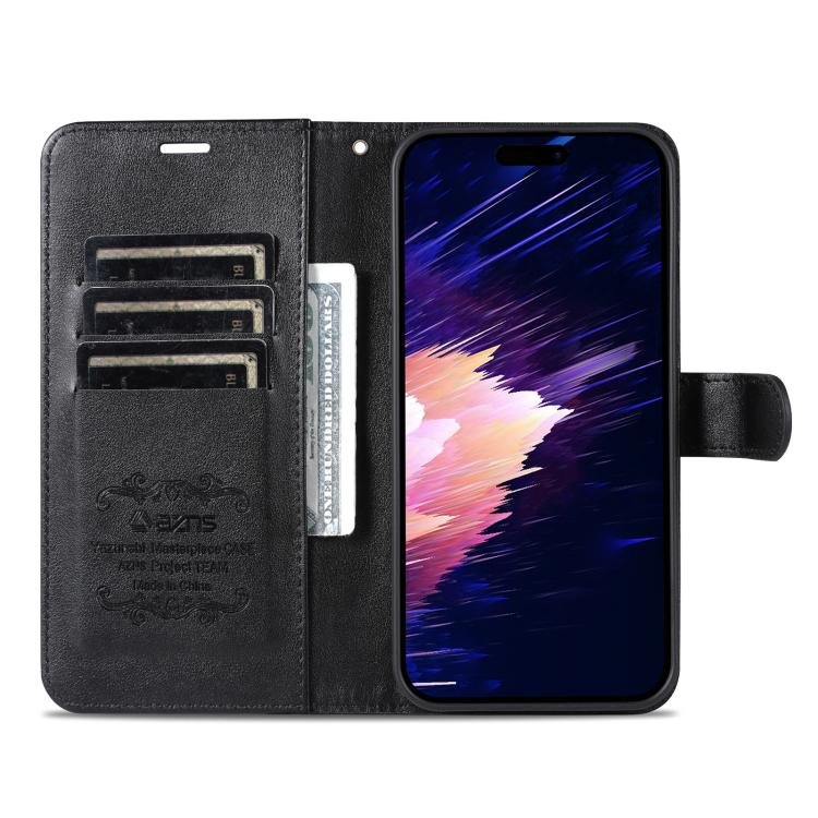 AZNS Sheepskin Texture Flip Leather Phone Case, For iPhone 17 Pro Max, For iPhone 17 Pro, For iPhone 17, For iPhone Air, For iPhone 16e, For iPhone 16 Pro Max, For iPhone 16 Pro, For iPhone 15 Pro Max, For iPhone 15 Pro, For iPhone 15 Plus, For iPhone 15 - Image 4