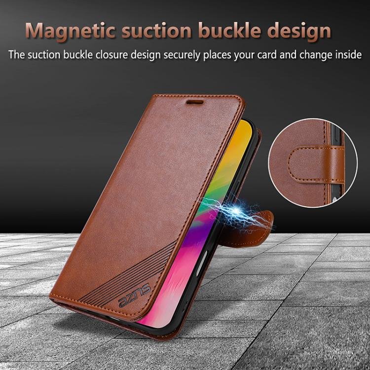 AZNS Sheepskin Texture Flip Leather Phone Case, For iPhone 17 Pro Max, For iPhone 17 Pro, For iPhone 17, For iPhone Air, For iPhone 16e, For iPhone 16 Pro Max, For iPhone 16 Pro, For iPhone 15 Pro Max, For iPhone 15 Pro, For iPhone 15 Plus, For iPhone 15 - Image 9
