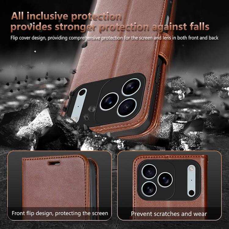 AZNS Sheepskin Texture Flip Leather Phone Case, For iPhone 17 Pro Max, For iPhone 17 Pro, For iPhone 17, For iPhone Air, For iPhone 16e, For iPhone 16 Pro Max, For iPhone 16 Pro, For iPhone 15 Pro Max, For iPhone 15 Pro, For iPhone 15 Plus, For iPhone 15 - Image 10