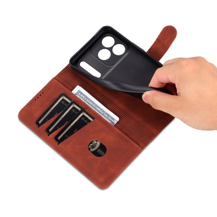 AZNS Skin Feel Calf Texture Flip Leather Phone Case, For iPhone 17 Pro Max, For iPhone 17 Pro, For iPhone 17, For iPhone Air, For iPhone 16e, For iPhone 15 Pro Max, For iPhone 15 Pro, For iPhone 15 Plus, For iPhone 15 - Image 4