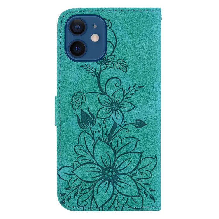 Lily Embossed Leather Phone Case, For iPhone 12 mini, For iPhone 11 Pro Max, For iPhone 11, For iPhone 11 Pro, For iPhone XS / X, For iPhone XR, For iPhone XS Max, For iPhone 8 Plus / 7 Plus - Image 3