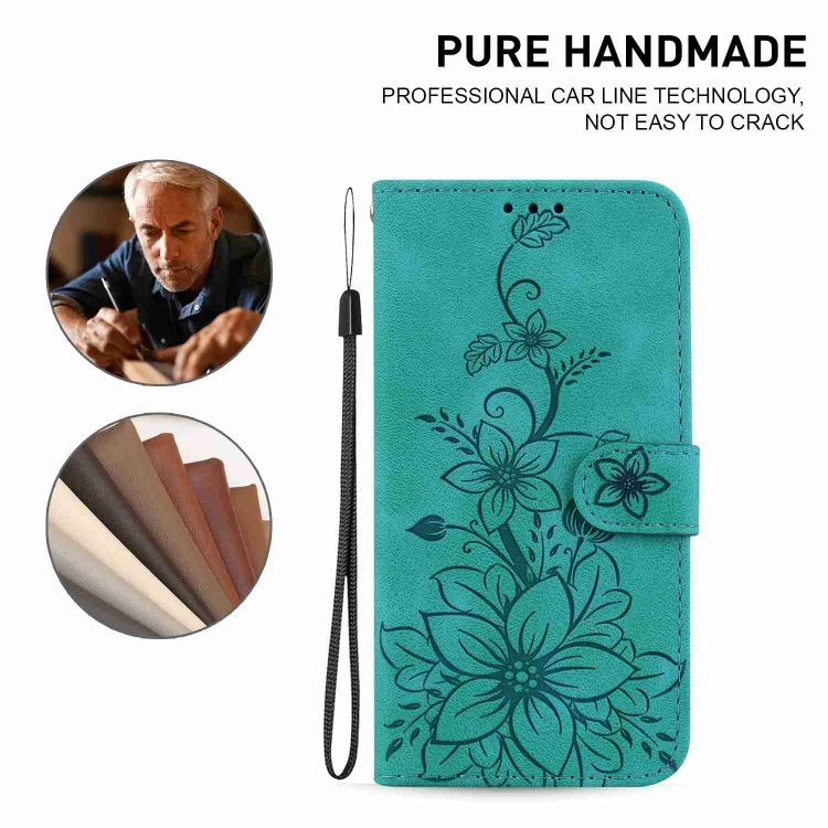 Lily Embossed Leather Phone Case, For iPhone 12 mini, For iPhone 11 Pro Max, For iPhone 11, For iPhone 11 Pro, For iPhone XS / X, For iPhone XR, For iPhone XS Max, For iPhone 8 Plus / 7 Plus - Image 7
