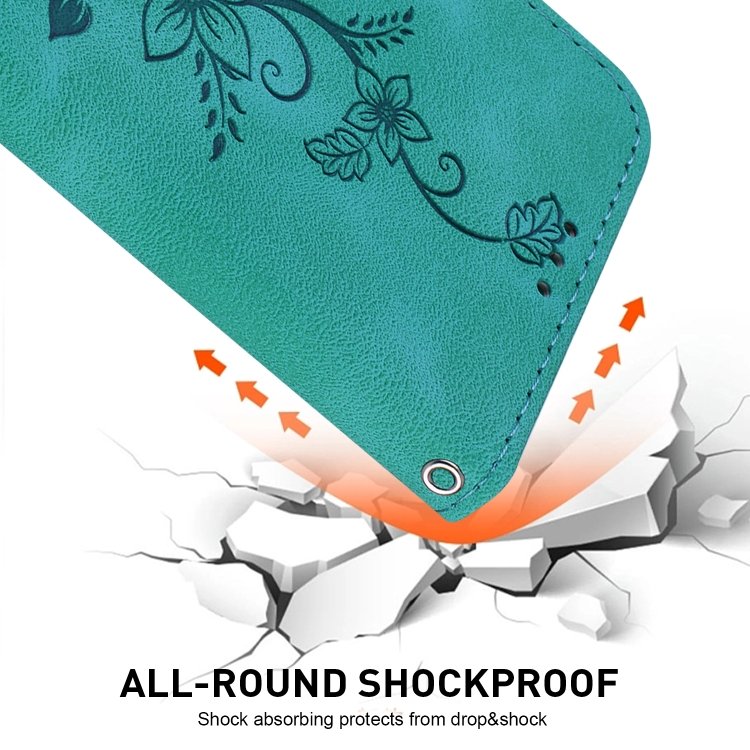 Lily Embossed Leather Phone Case, For iPhone 16, For iPhone 15 Pro Max, For iPhone 15 Pro, For iPhone 15 Plus, For iPhone 15, For iPhone 14 Plus, For iPhone 14, For iPhone 14 Pro - Image 6