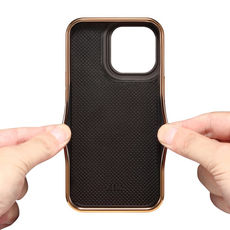 Denior Crocodile Texture Genuine Leather Electroplating Phone Case, For iPhone 14 Pro, For iPhone 14 Pro Max, For iPhone 13 Pro Max, For iPhone 13 Pro, For iPhone 13, For iPhone 12 / 12 Pro, For iPhone 12 Pro Max - Image 6
