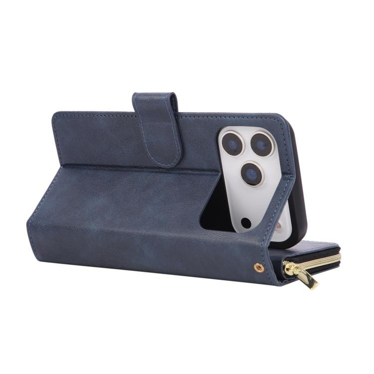 9 Card Slots Zipper Wallet Bag Leather Phone Case, For iPhone 17 Pro Max, For iPhone 17 Pro, For iPhone 17, For iPhone Air, For iPhone 16e, For iPhone 16 Pro Max, For iPhone 16 Pro, For iPhone 16 Plus, For iPhone 16 - Image 6