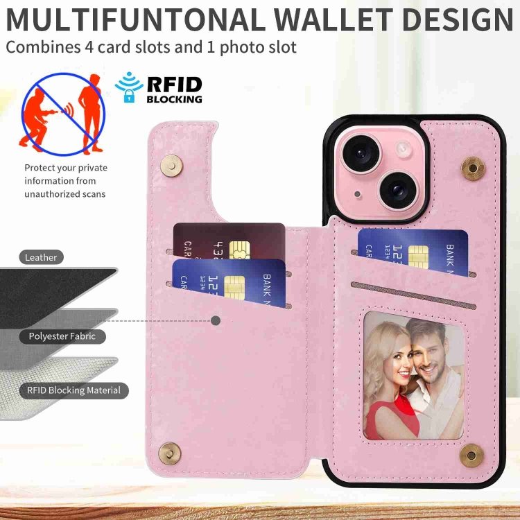 Printed Double Buckle RFID Anti-theft Phone Case, For iPhone 15, For iPhone 14 Plus, For iPhone 14, For iPhone 14 Pro, For iPhone 14 Pro Max, For iPhone SE 2022 / SE 2020, For iPhone 13 Pro Max, For iPhone 13 Pro, For iPhone 13, For iPhone 12 / 12 Pro... - Image 2