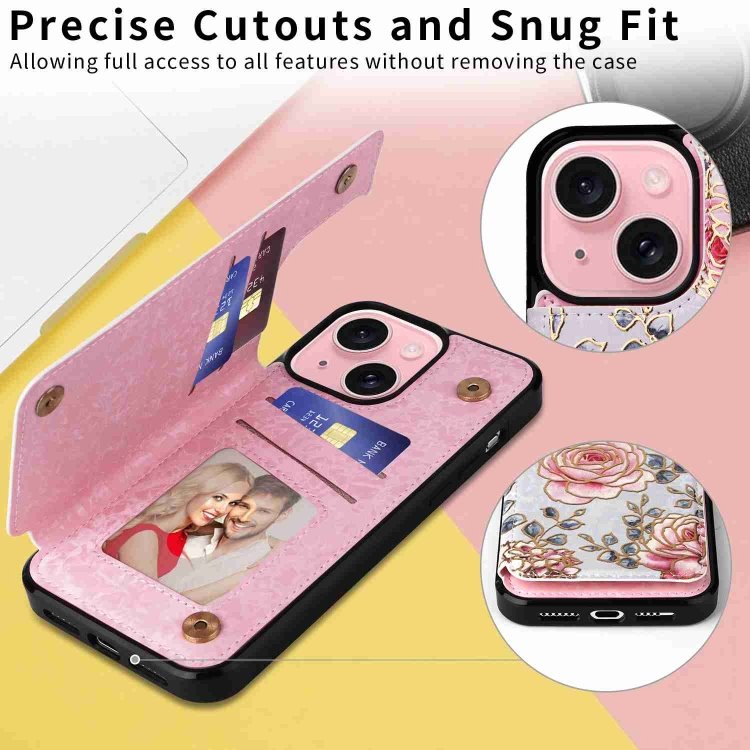 Printed Double Buckle RFID Anti-theft Phone Case, For iPhone 15, For iPhone 14 Plus, For iPhone 14, For iPhone 14 Pro, For iPhone 14 Pro Max, For iPhone SE 2022 / SE 2020, For iPhone 13 Pro Max, For iPhone 13 Pro, For iPhone 13, For iPhone 12 / 12 Pro... - Image 4