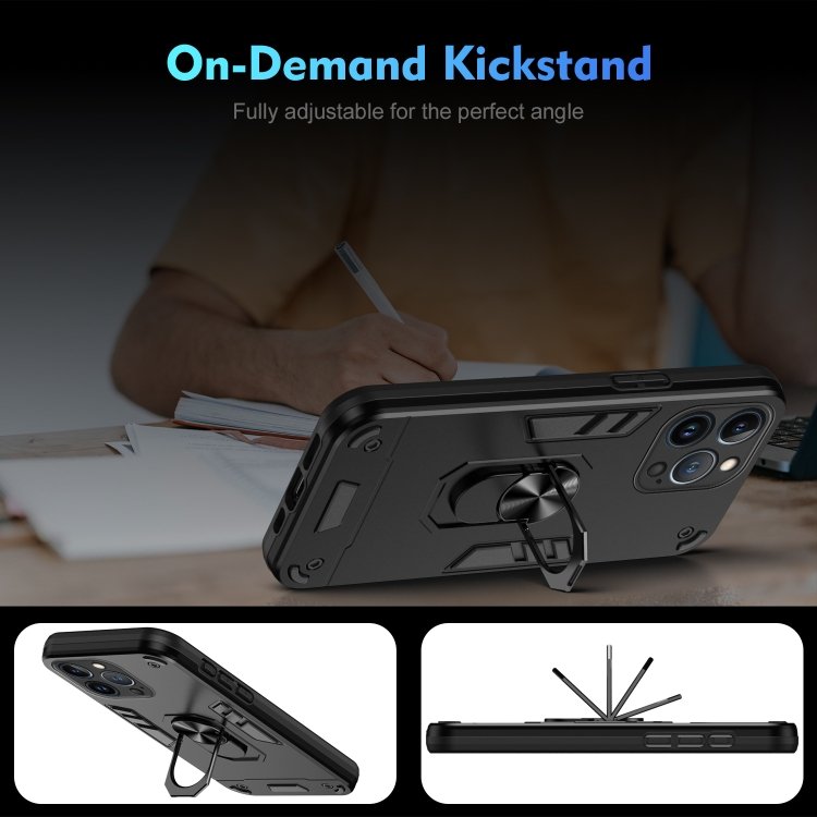 Shockproof Metal Ring Holder Phone Case, For iPhone 13 Pro, For iPhone 13, For iPhone 12, For iPhone 12 Pro Max, For iPhone 12 Pro, For iPhone 11 Pro Max, For iPhone 11, For iPhone 11 Pro, For iPhone XS / X, For iPhone XR, For iPhone XS Max... - Image 6