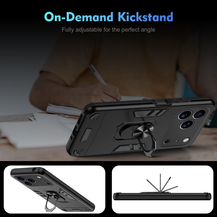 Shockproof Metal Ring Holder Phone Case, For iPhone 17 Pro Max, For iPhone 17 Pro, For iPhone 17, For iPhone Air, For iPhone 16 Pro Max, For iPhone 16 Pro, For iPhone 15 Pro Max, For iPhone 15 Pro, For iPhone 15 Plus, For iPhone 15, For iPhone 14 Plus... - Image 6