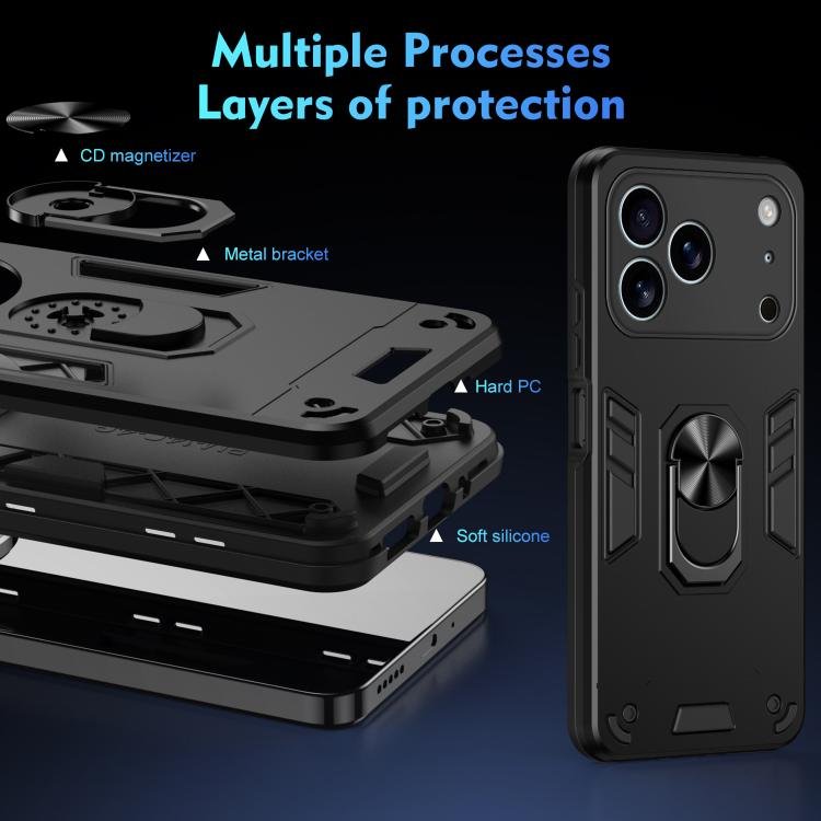 Shockproof Metal Ring Holder Phone Case, For iPhone 17 Pro Max, For iPhone 17 Pro, For iPhone 17, For iPhone Air, For iPhone 16 Pro Max, For iPhone 16 Pro, For iPhone 15 Pro Max, For iPhone 15 Pro, For iPhone 15 Plus, For iPhone 15, For iPhone 14 Plus... - Image 7