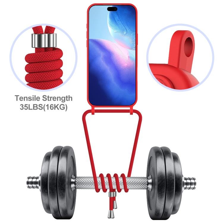 Integrated Card Bag Solid Color Liquid Silicone Phone Case with Lanyard, For iPhone 17 Pro Max, For iPhone 17 Pro, For iPhone 17, For iPhone Air, For iPhone 16e, For iPhone 16 Pro Max, For iPhone 16 Pro, For iPhone 16 Plus, For iPhone 16... - Image 5