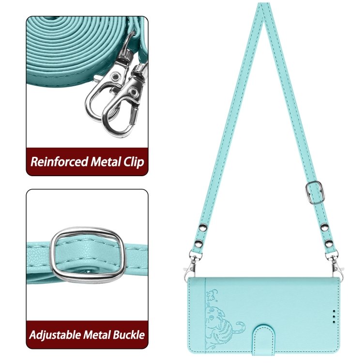 Cat Rat Embossed Pattern RFID Leather Phone Case with Lanyard, For iPhone 15, For iPhone 14 Plus, For iPhone 14/13, For iPhone 14 Pro, For iPhone 14 Pro Max, For iPhone SE 2022/SE 2020/6/7/8, For iPhone 13 Pro Max, For iPhone 13 Pro - Image 3