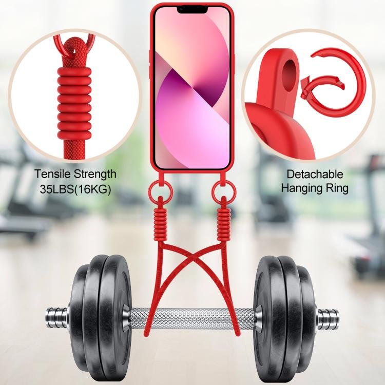 Integrated Card Bag Solid Color Liquid Silicone Phone Case Gen2 with Short Lanyard, For iPhone 15, For iPhone 14 / 13, For iPhone 14 Pro, For iPhone 14 Pro Max, For iPhone 13 Pro Max, For iPhone 13 Pro, For iPhone 12 / 12 Pro, For iPhone 12 Pro Max - Image 4
