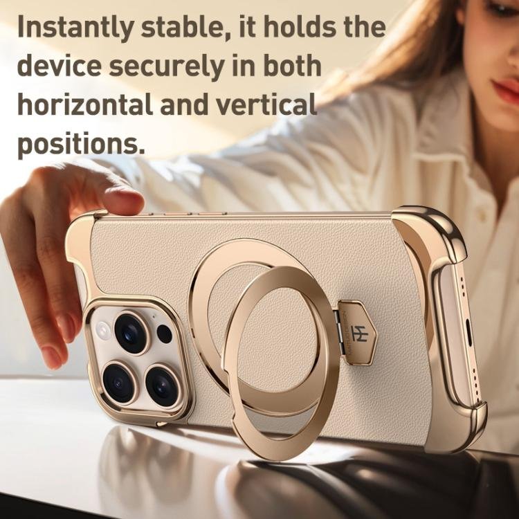 Borderless MagSafe Ring Holder Plain Leather Phone Case, For iPhone 17 Pro Max, For iPhone 17 Pro, For iPhone 17, For iPhone Air, For iPhone 16 Pro Max, For iPhone 16 Pro, For iPhone 16, For iPhone 15 Pro Max, For iPhone 15 Pro, For iPhone 15... - Image 5