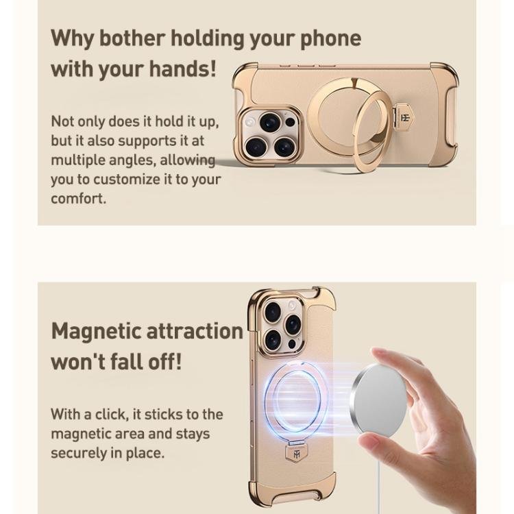 Borderless MagSafe Ring Holder Plain Leather Phone Case, For iPhone 17 Pro Max, For iPhone 17 Pro, For iPhone 17, For iPhone Air, For iPhone 16 Pro Max, For iPhone 16 Pro, For iPhone 16, For iPhone 15 Pro Max, For iPhone 15 Pro, For iPhone 15... - Image 6