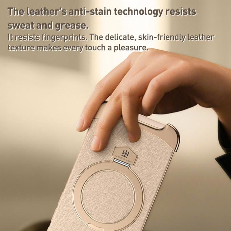 Borderless MagSafe Ring Holder Plain Leather Phone Case, For iPhone 17 Pro Max, For iPhone 17 Pro, For iPhone 17, For iPhone Air, For iPhone 16 Pro Max, For iPhone 16 Pro, For iPhone 16, For iPhone 15 Pro Max, For iPhone 15 Pro, For iPhone 15... - Image 8