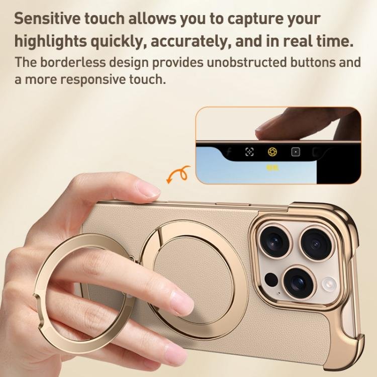 Borderless MagSafe Ring Holder Plain Leather Phone Case, For iPhone 17 Pro Max, For iPhone 17 Pro, For iPhone 17, For iPhone Air, For iPhone 16 Pro Max, For iPhone 16 Pro, For iPhone 16, For iPhone 15 Pro Max, For iPhone 15 Pro, For iPhone 15... - Image 9