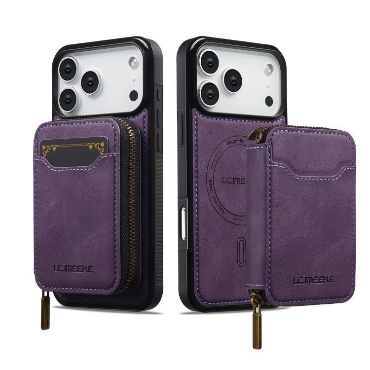 LC.IMEEKE L6 Series Zipper Card Bag MagSafe Magnetic Phone Case, For iPhone 17 Pro Max, For iPhone 17 Pro, For iPhone 17, For iPhone Air, For iPhone 16e, For iPhone 16 Pro Max, For iPhone 15 Pro Max, For iPhone 15 Plus - Image 2