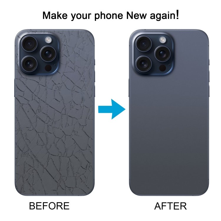 For iPhone 15 Pro Glass Battery Back Cover with Camera Lens Cover - Image 6