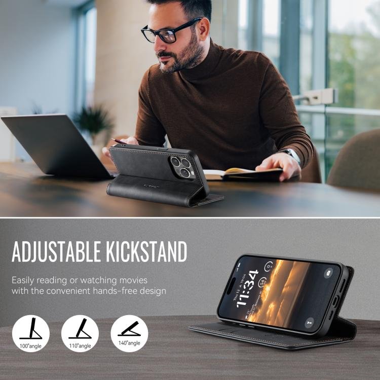 CaseMe 033 Calf Leather Lining Microfibre RFID Blocking Phone Case, For iPhone 15 Pro Max, For iPhone 15 Pro, For iPhone 15 Plus, For iPhone 15, For iPhone 14 Plus, For iPhone 14, For iPhone 14 Pro, For iPhone 14 Pro Max, For iPhone 13 Pro Max - Image 5