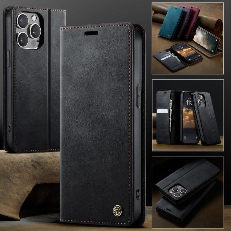 CaseMe 033 Calf Leather Lining Microfibre RFID Blocking Phone Case, For iPhone 15 Pro Max, For iPhone 15 Pro, For iPhone 15 Plus, For iPhone 15, For iPhone 14 Plus, For iPhone 14, For iPhone 14 Pro, For iPhone 14 Pro Max, For iPhone 13 Pro Max - Image 7