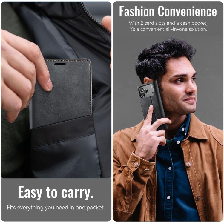 CaseMe 033 Calf Leather Lining Microfibre RFID Blocking Phone Case, For iPhone 17 Pro Max, For iPhone 17 Pro, For iPhone 17, For iPhone Air, For iPhone 16e, For iPhone 16 Pro Max, For iPhone 16 Pro, For iPhone 16 Plus, For iPhone 16 - Image 8