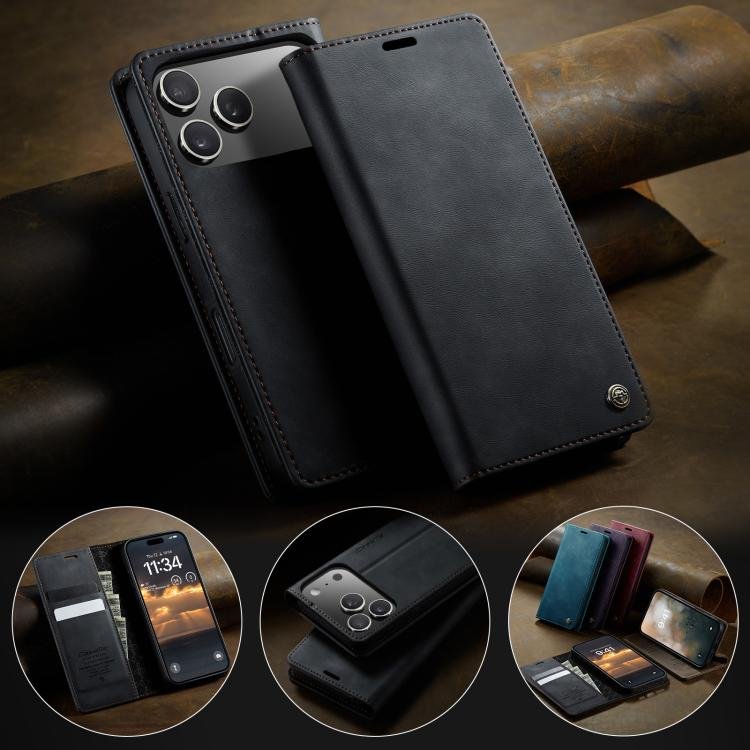 CaseMe 033 Calf Leather Lining Microfibre RFID Blocking Phone Case, For iPhone 17 Pro Max, For iPhone 17 Pro, For iPhone 17, For iPhone Air, For iPhone 16e, For iPhone 16 Pro Max, For iPhone 16 Pro, For iPhone 16 Plus, For iPhone 16 - Image 10