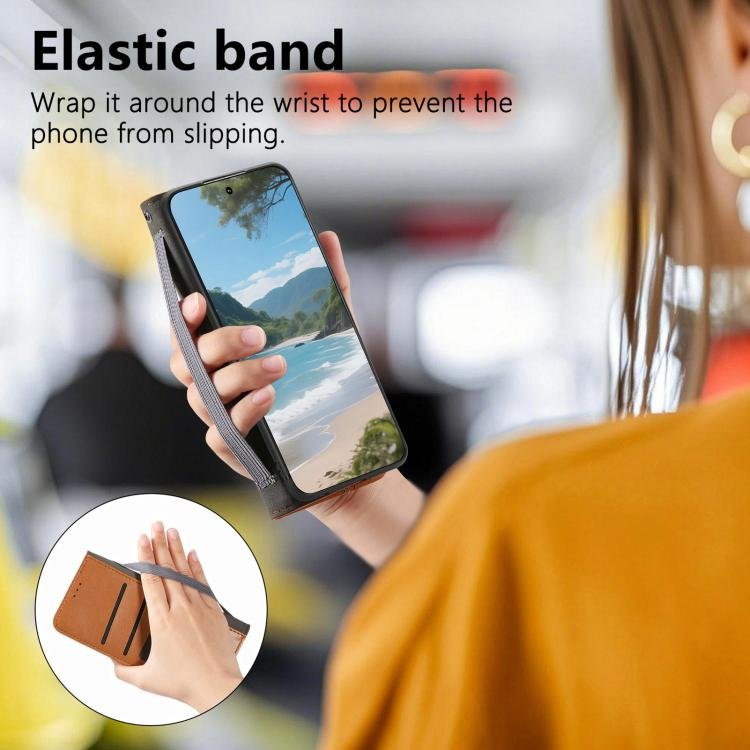 Elastic Wristband Magnetic Suction Leather Phone Case, For iPhone 15, For iPhone 14 Plus, For iPhone 14, For iPhone 14 Pro, For iPhone 14 Pro Max, For iPhone 13 Pro Max, For iPhone 13 Pro, For iPhone 13, For iPhone 12 / 12 Pro, For iPhone 12 Pro Max - Image 6