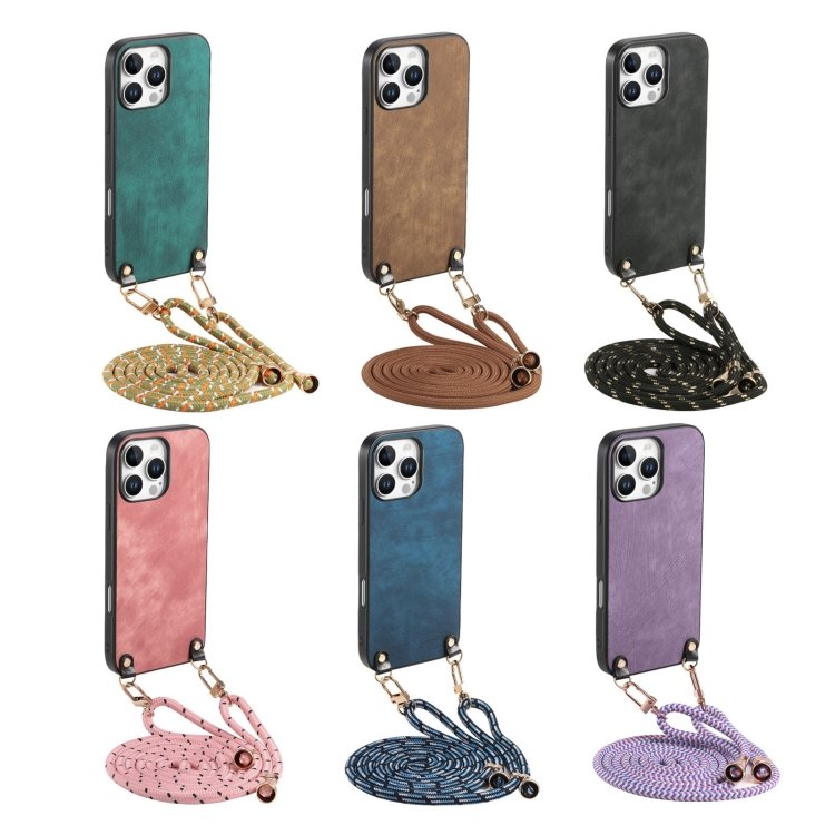 Vintage Leather PC Back Cover Phone Case with Crossbody Strap, For iPhone 12 mini, For iPhone 11 Pro Max, For iPhone 11, For iPhone 11 Pro, For iPhone XR, For iPhone XS Max, For iPhone 7 / 8 / SE 2022 / SE 2020, For iPhone X / XS - Image 8
