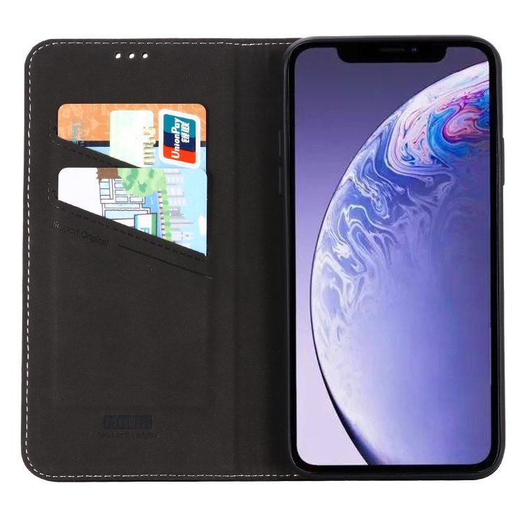 GEBEI Top-grain Leather Horizontal Flip Protective Case with Holder & Card Slots, For iPhone 11, For iPhone 11 Pro, For iPhone 11 Pro Max, For iPhone XS / X, For iPhone XR, For iPhone XS Max, For Galaxy Note 10, For Galaxy Note 10+ - Image 4