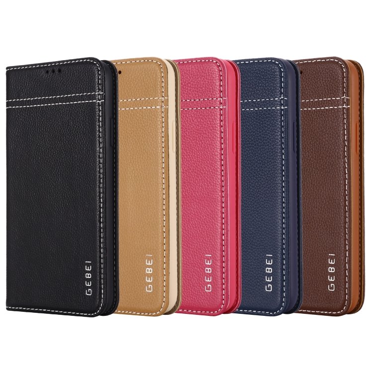 GEBEI Top-grain Leather Horizontal Flip Protective Case with Holder & Card Slots, For iPhone 11, For iPhone 11 Pro, For iPhone 11 Pro Max, For iPhone XS / X, For iPhone XR, For iPhone XS Max, For Galaxy Note 10, For Galaxy Note 10+ - Image 7