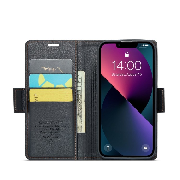 CaseMe 023 Butterfly Buckle Litchi Texture RFID Anti-theft Leather Phone Case, For iPhone 14, For iPhone 15 Pro Max, For iPhone 15 Pro, For iPhone 14 Plus, For iPhone 15 Plus, For iPhone 14 Pro, For iPhone 15, For iPhone 14 Pro Max - Image 4