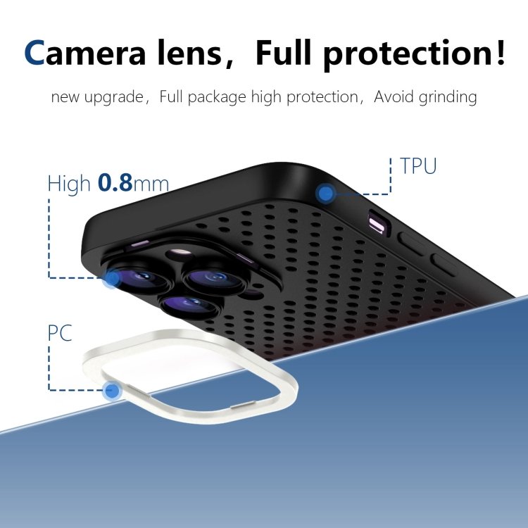 Hollow Heat Dissipation TPU Phone Case, For iPhone 14 Plus, For iPhone 14, For iPhone 14 Pro, For iPhone 14 Pro Max, For iPhone SE 2022 / 2020 / 8 / 7, For iPhone 13 Pro Max, For iPhone 13 Pro, For iPhone 13, For iPhone 12, For iPhone 12 Pro Max - Image 6