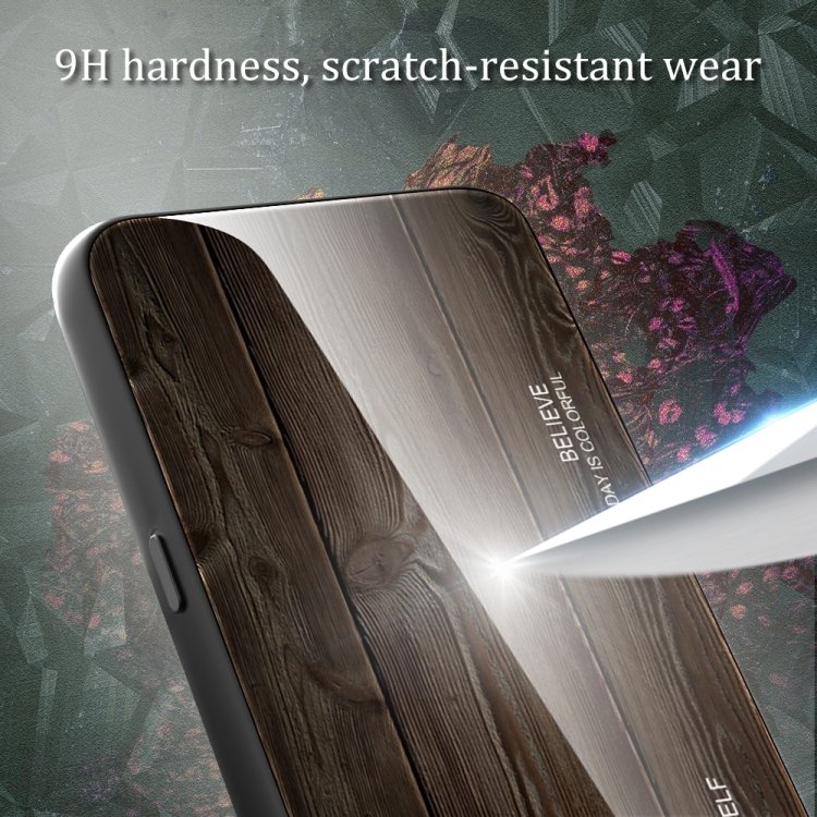 Wood Grain Glass Phone Case, For iPhone 15 Pro Max, For iPhone 15 Pro, For iPhone 15 Plus, For iPhone 15 - Image 4