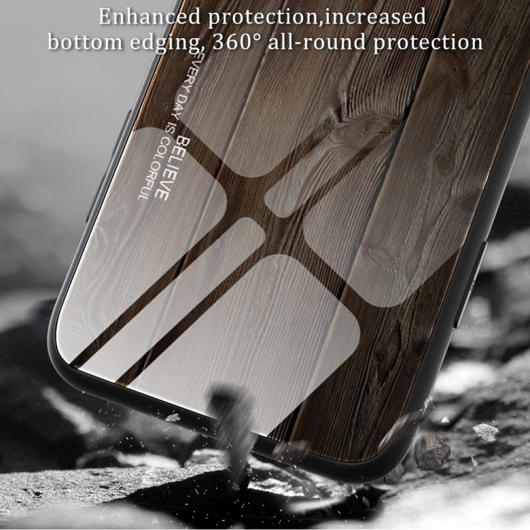 Wood Grain Glass Phone Case, For iPhone 15 Pro Max, For iPhone 15 Pro, For iPhone 15 Plus, For iPhone 15 - Image 5