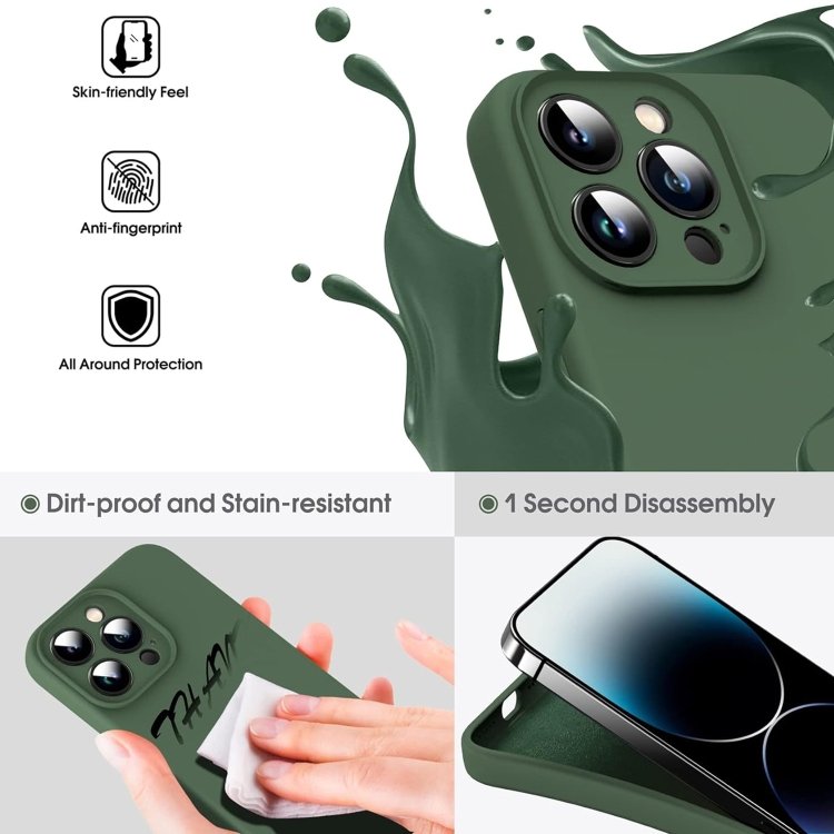 Microfiber Liquid Silicone Shockproof Phone Case, For iPhone 15 Plus, For iPhone 15, For iPhone 14 Plus, For iPhone 14, For iPhone 14 Pro, For iPhone 14 Pro Max, For iPhone 13 Pro Max, For iPhone 13 Pro, For iPhone 13 - Image 3