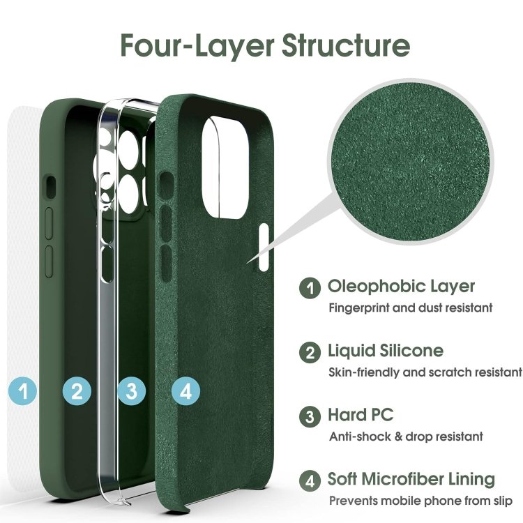 Microfiber Liquid Silicone Shockproof Phone Case, For iPhone 15 Plus, For iPhone 15, For iPhone 14 Plus, For iPhone 14, For iPhone 14 Pro, For iPhone 14 Pro Max, For iPhone 13 Pro Max, For iPhone 13 Pro, For iPhone 13 - Image 5