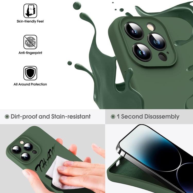Microfiber Liquid Silicone Shockproof Phone Case, For iPhone 17 Pro Max, For iPhone 17 Pro, For iPhone 17, For iPhone 16 Pro Max, For iPhone 16 Pro, For iPhone 16 Plus, For iPhone 16, For iPhone 15 Pro Max, For iPhone 15 Pro - Image 3