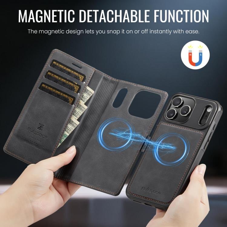 AutSpace A05 2 in 1 Retro Calf Texture MagSafe Magnetic Phone Case, For iPhone 17 Pro Max, For iPhone 17 Pro, For iPhone 17, For iPhone Air, For iPhone 16e, For iPhone 16 Pro Max, For iPhone 16 Pro, For iPhone 16 Plus, For iPhone 16, For iPhone 15 Pro ... - Image 3