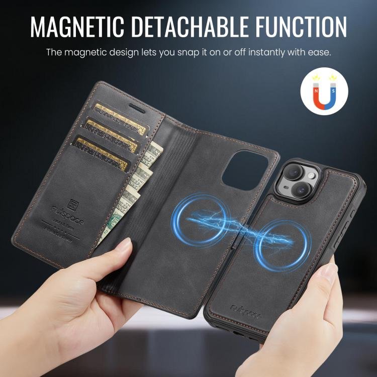 AutSpace A05 2 in 1 Retro Calf Texture MagSafe Magnetic Phone Case, For iPhone 15, For iPhone 14 Plus, For iPhone 14 / 13, For iPhone 14 Pro, For iPhone 14 Pro Max, For iPhone 13 Pro Max, For iPhone 13 Pro, For iPhone 12 / 12 Pro, For iPhone 12 Pro Max - Image 3