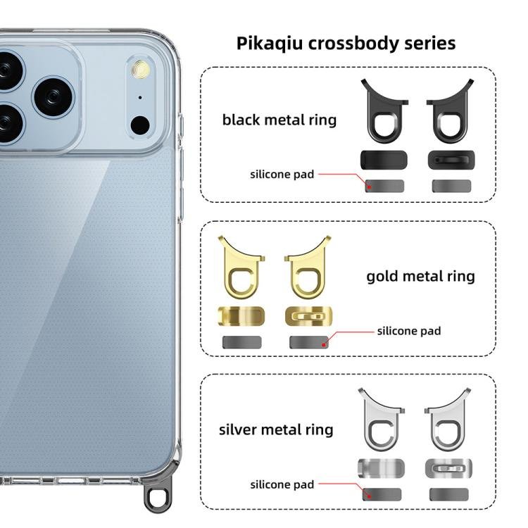 Kalebol Minimalist High Transparency Multi Color Lanyard Hole Phone Case, For iPhone 17 Pro Max, For iPhone 17 Pro, For iPhone 17, For iPhone Air, For iPhone 16e, For iPhone 16 Pro Max, For iPhone 16 Pro, For iPhone 16 Plus, For iPhone 16... - Image 3